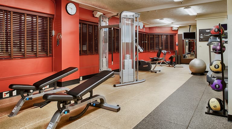 Fitness center at DoubleTree Spokane City Center
