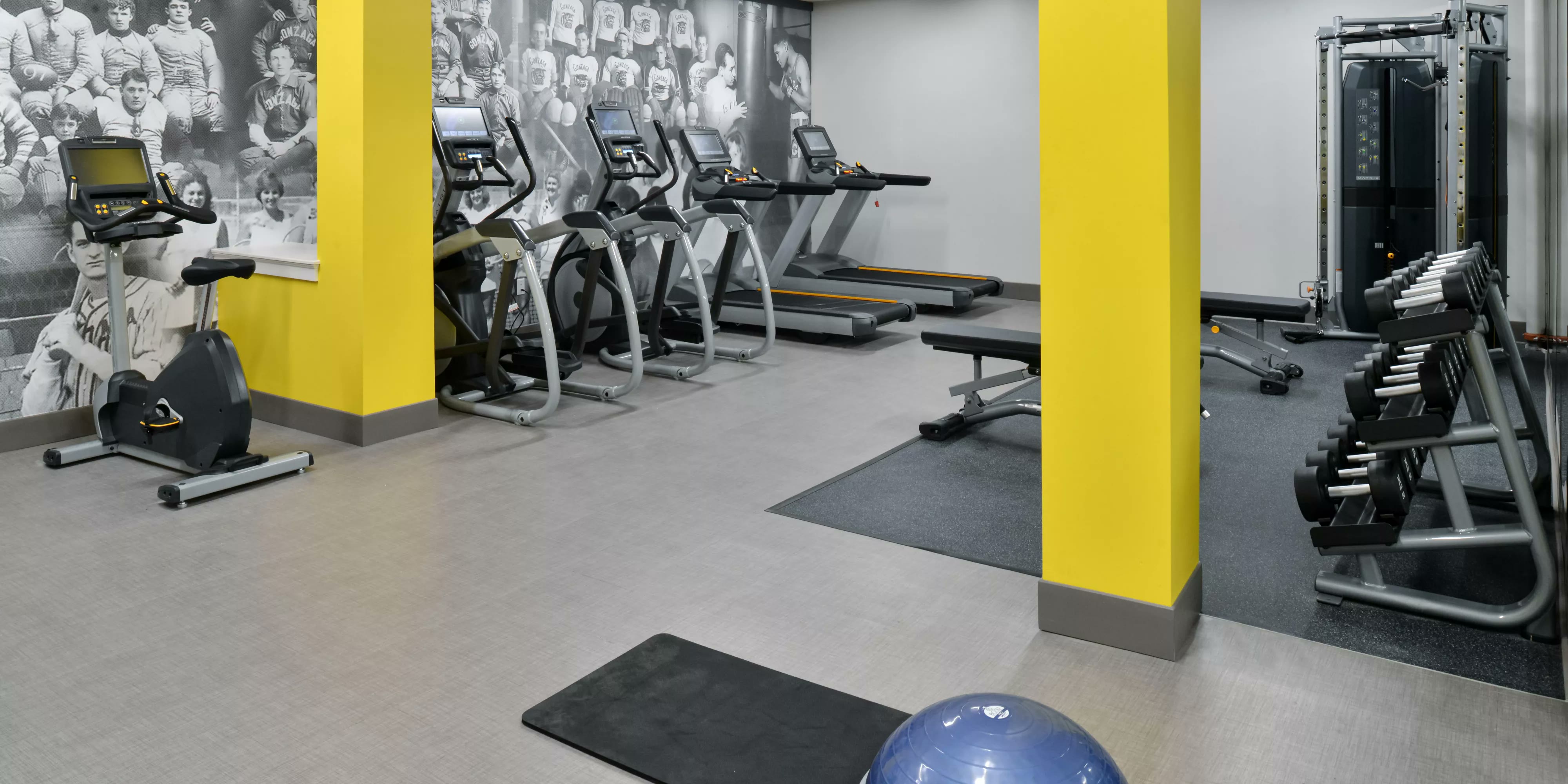 Fitness center at Hotel Indigo Spokane Downtown