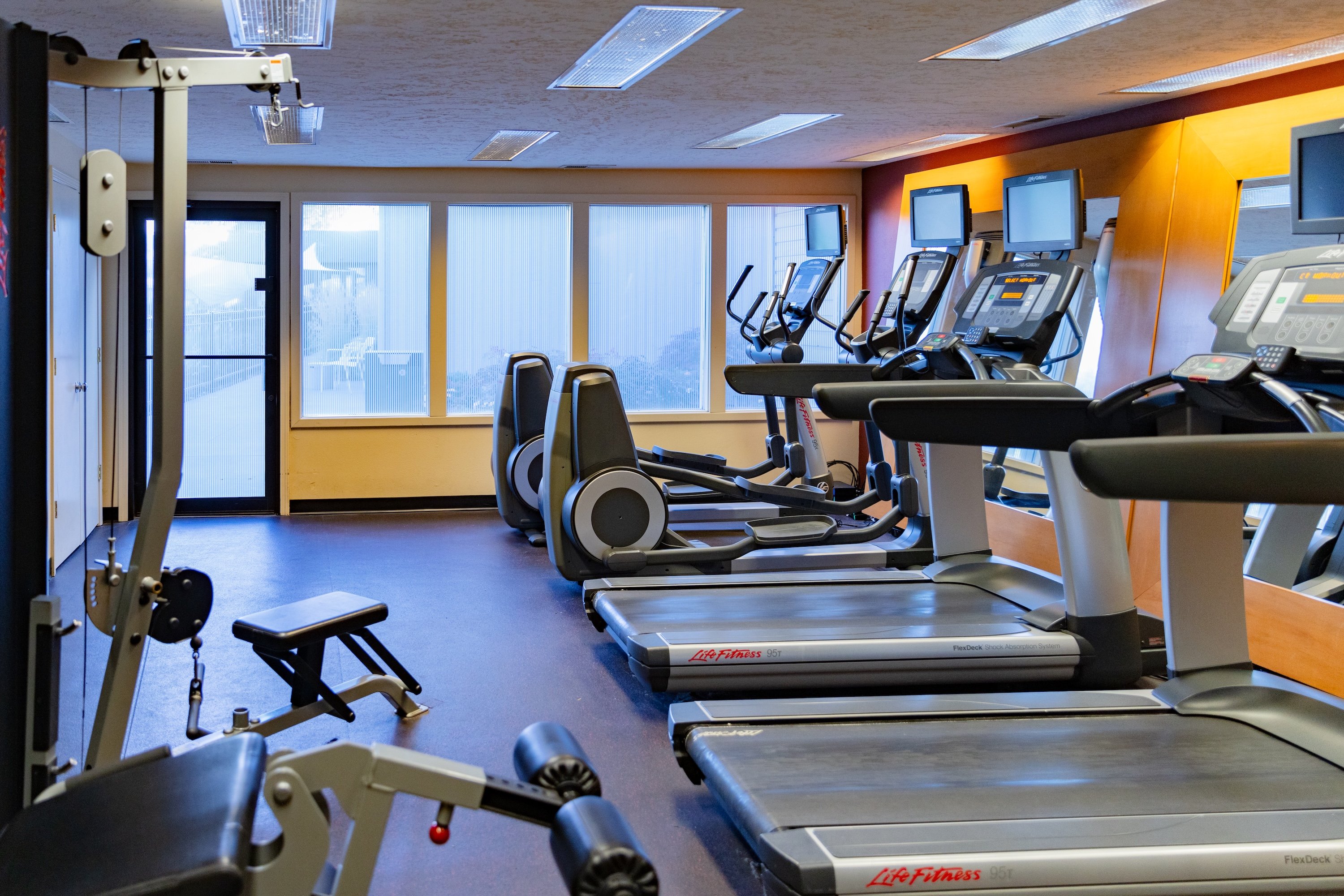 Fitness center at Ruby River Hotel Downtown Spokane