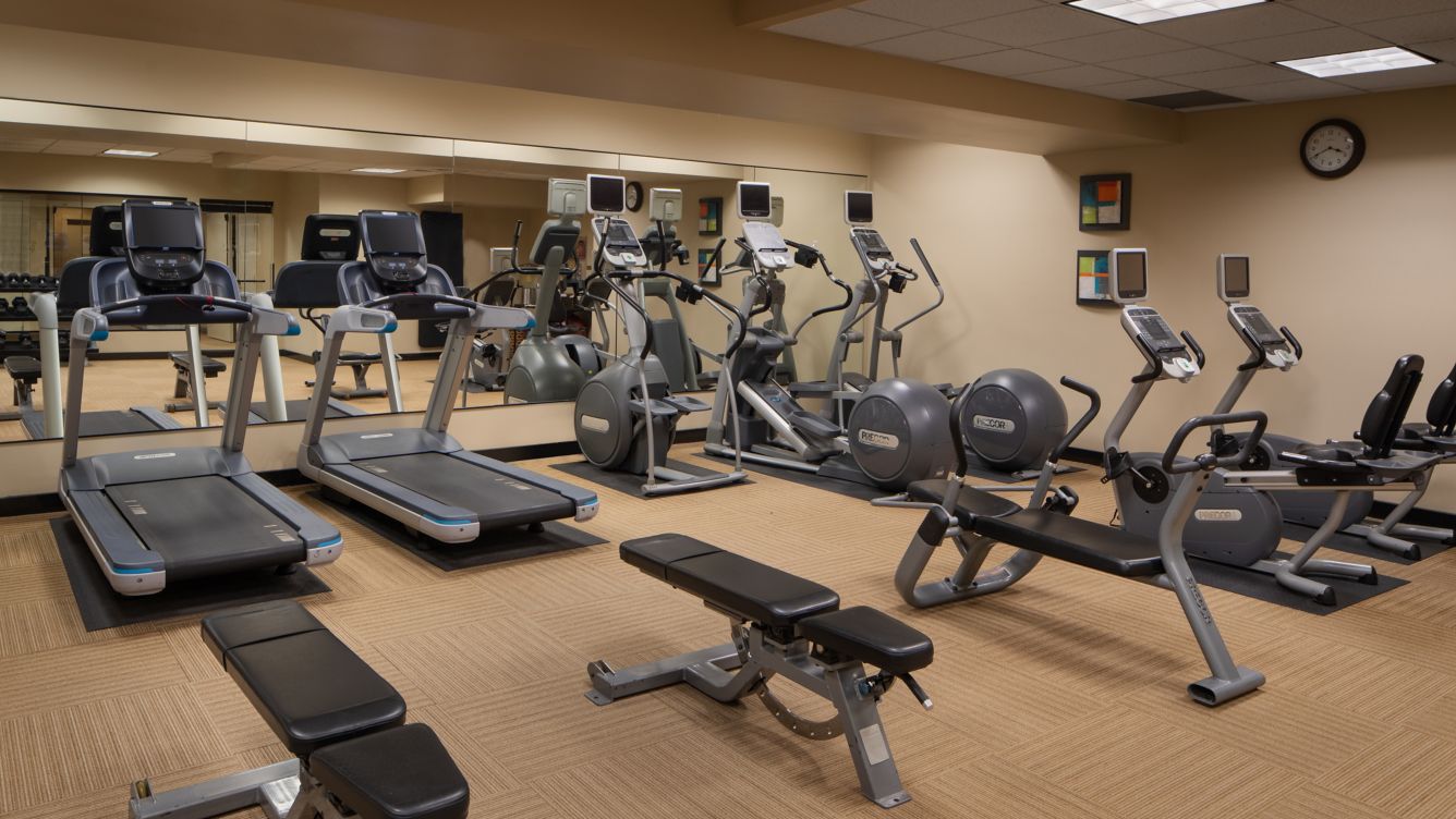 Fitness center at The Davenport Tower