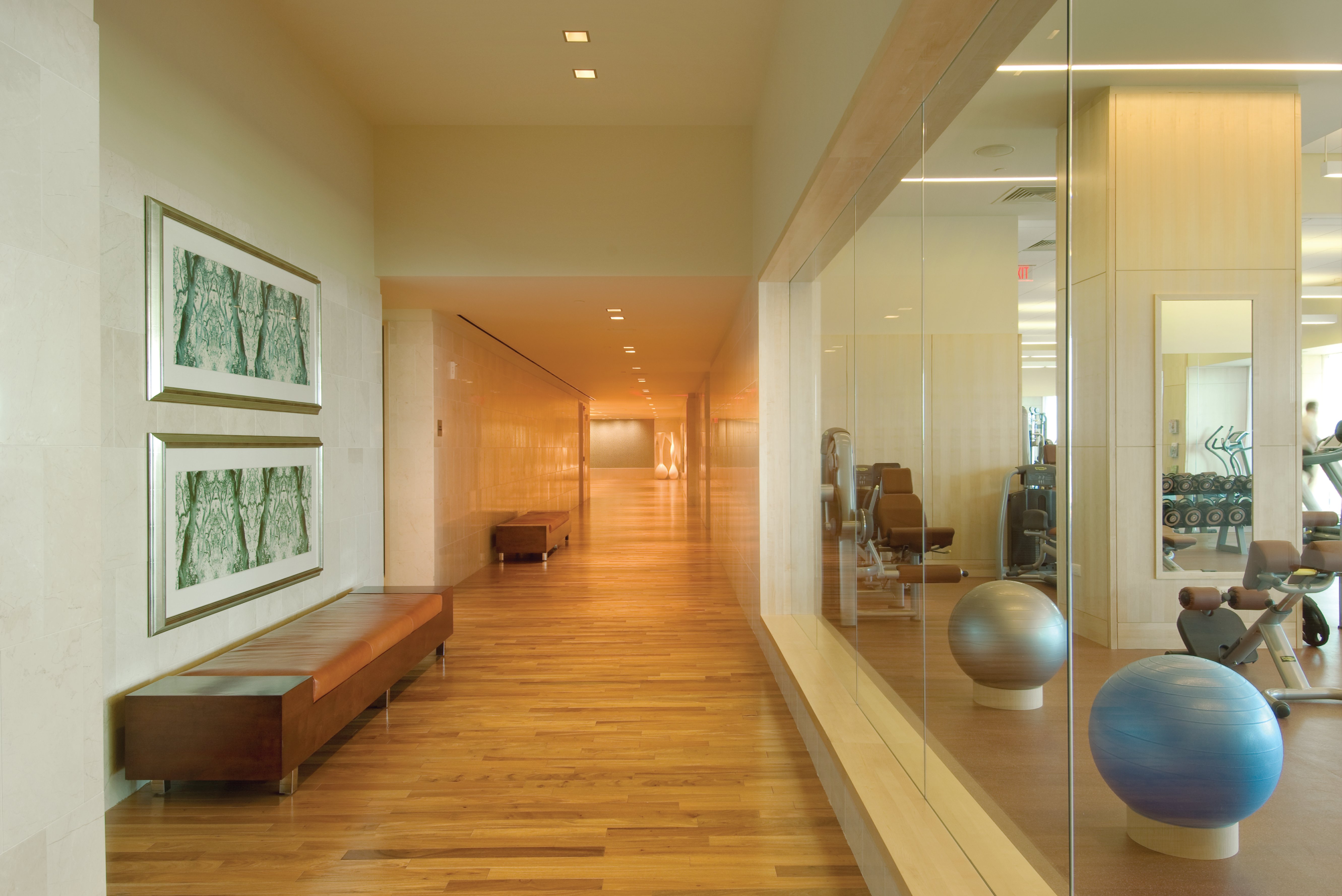 Fitness center at Four Seasons Hotel St. Louis