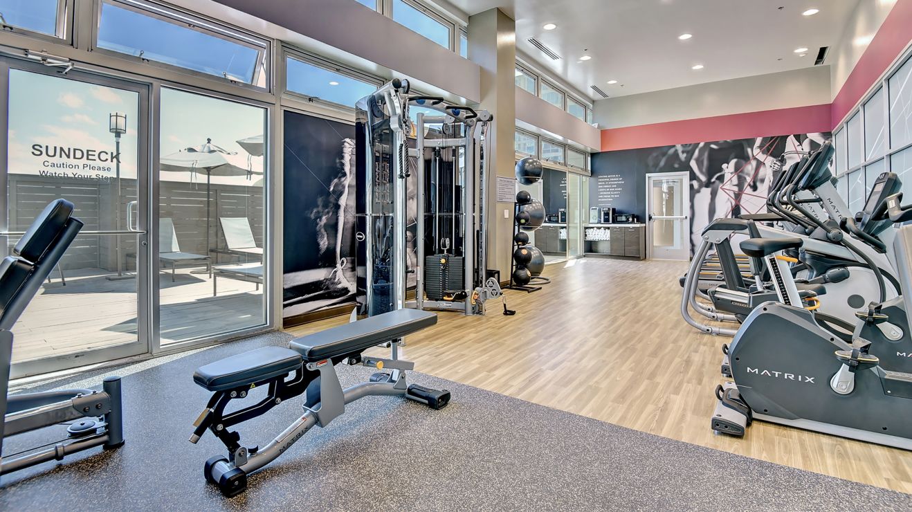 Fitness center at Marriott Tulsa Hotel Southern Hills