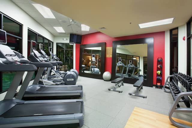 Fitness center at DoubleTree by Hilton Hotel Wichita Airport