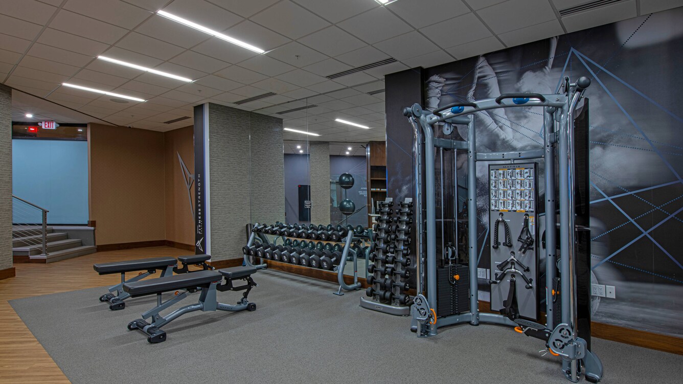 Fitness center at Wichita Marriott