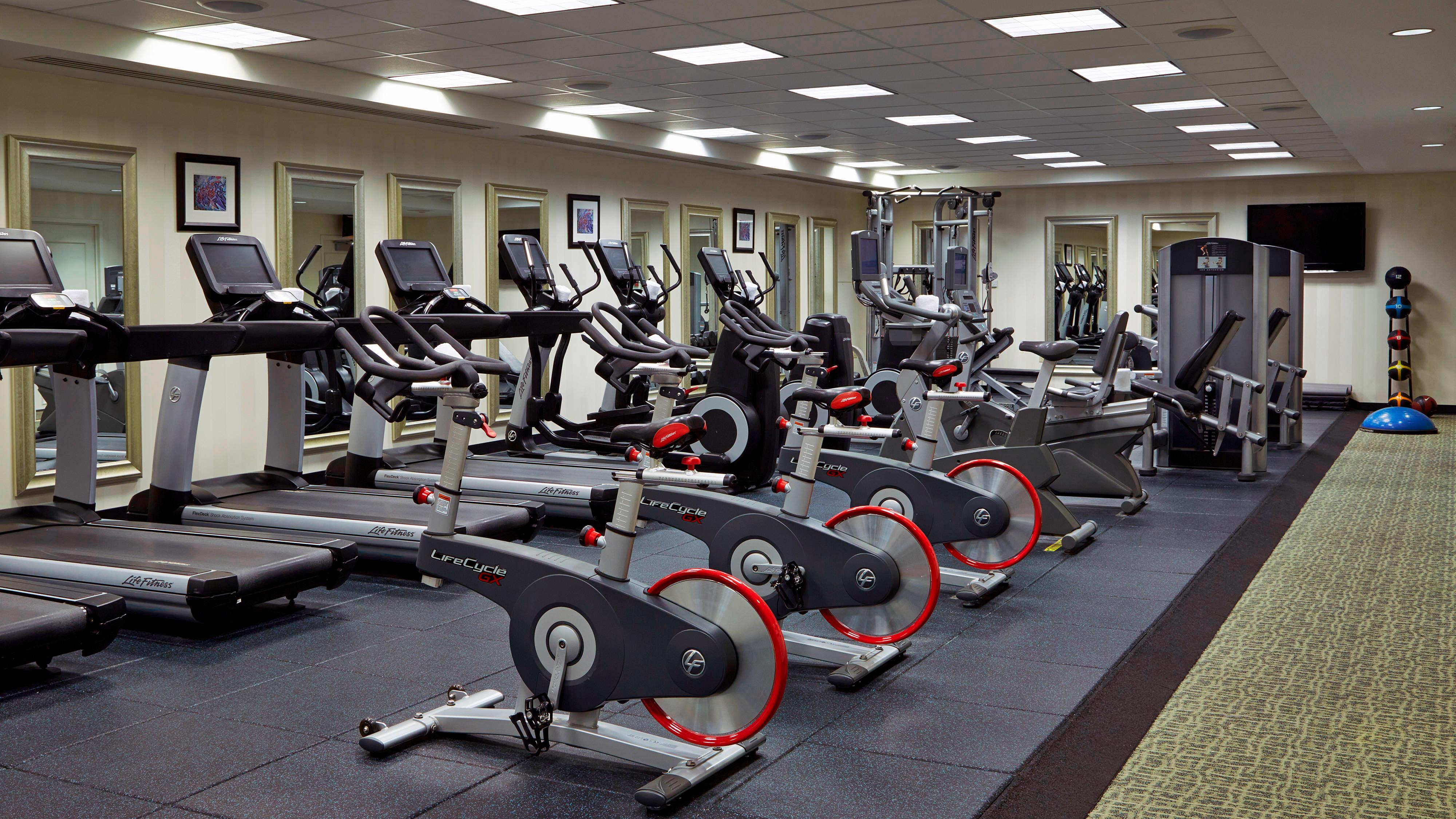 Fitness center at Renaissance Providence Downtown Hotel